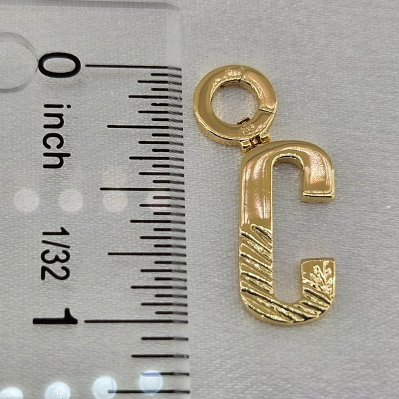 Gorjana Charm Gold "C" Parker 18k Gold Plated Classic Letter Initial Minimalist - Picture 4 of 4